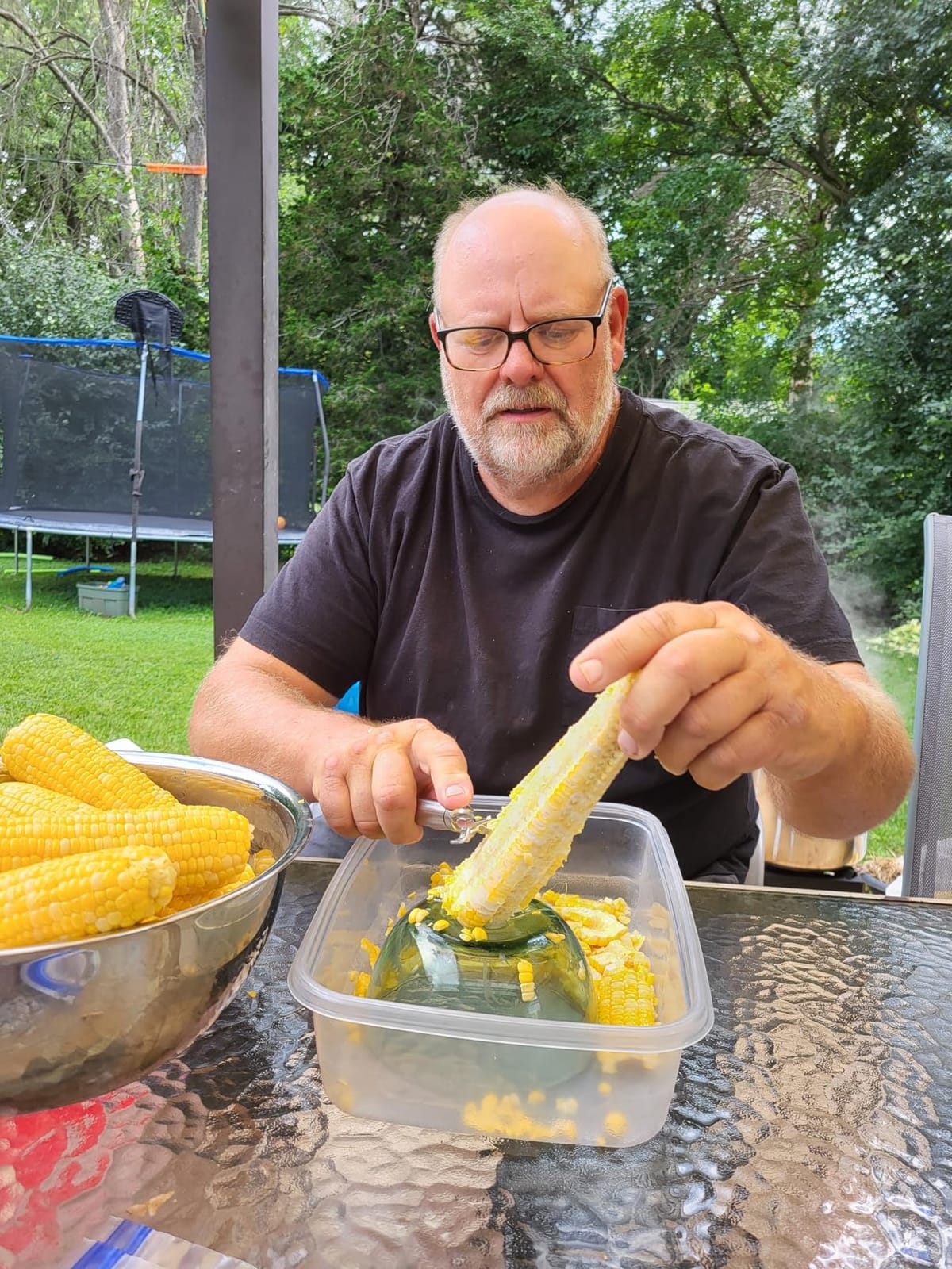Corn Peeler, Corn stripper for corn on the cob remover tool, Stainless steel multifunctional Kitchen Grips Corn planer Cob Cutter kernels, with Hand Protect customer photo 1