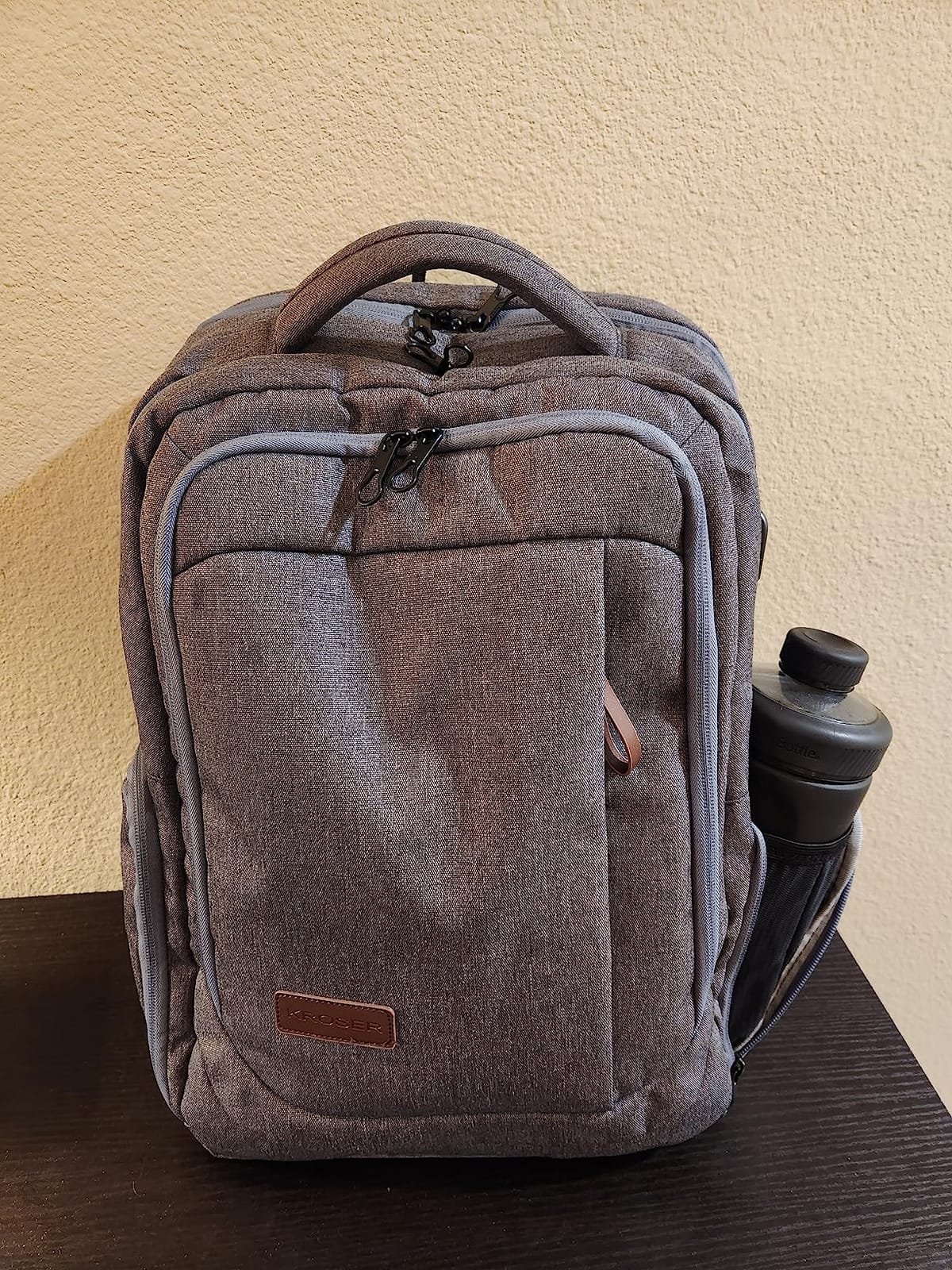 KROSER Laptop Backpack Computer Backpack 17.3 Inch for Men/Women-Grey | Laptop with USB Charging Port Water-Repellent Travel Large Backpack Casual Daypack Business/College customer photo 2