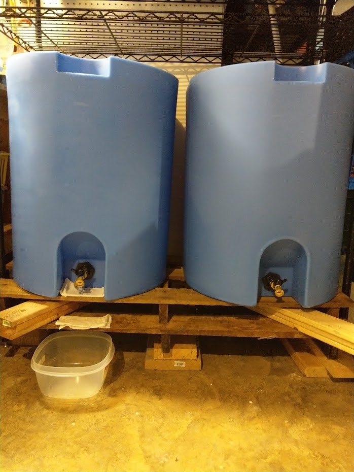 WaterPrepared 55 Gallon Unique Stackable Utility Water Tank, Blue, Emergency Water Storage Tank with Large Cap and Spigot customer photo 1