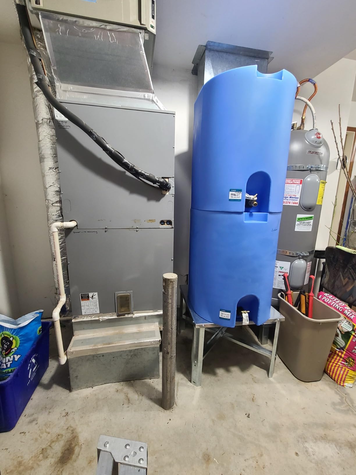 WaterPrepared 55 Gallon Unique Stackable Utility Water Tank, Blue, Emergency Water Storage Tank with Large Cap and Spigot customer photo 2