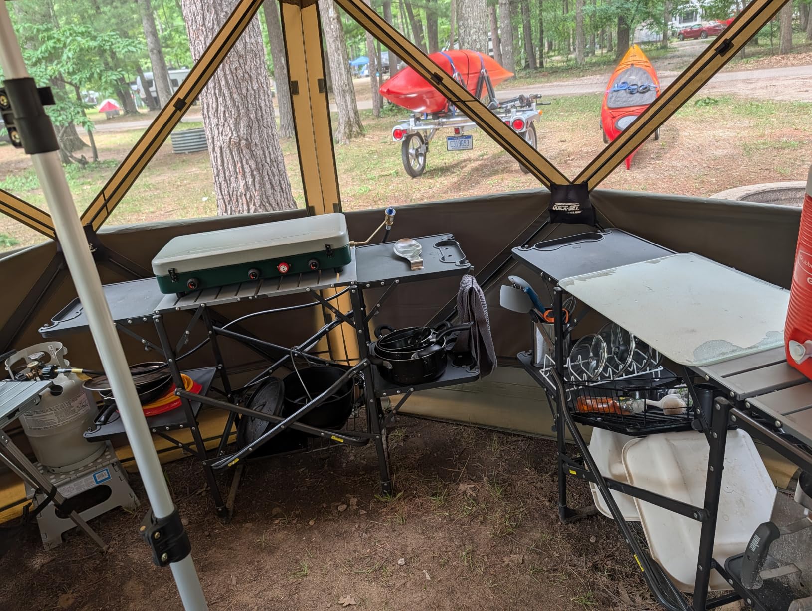 GCI OUTDOOR Master Cook Station | Portable Folding Kitchen Table with Soft Shell Sink, Heat Resistant Tabletop & Telescoping Lantern Pole customer photo 2