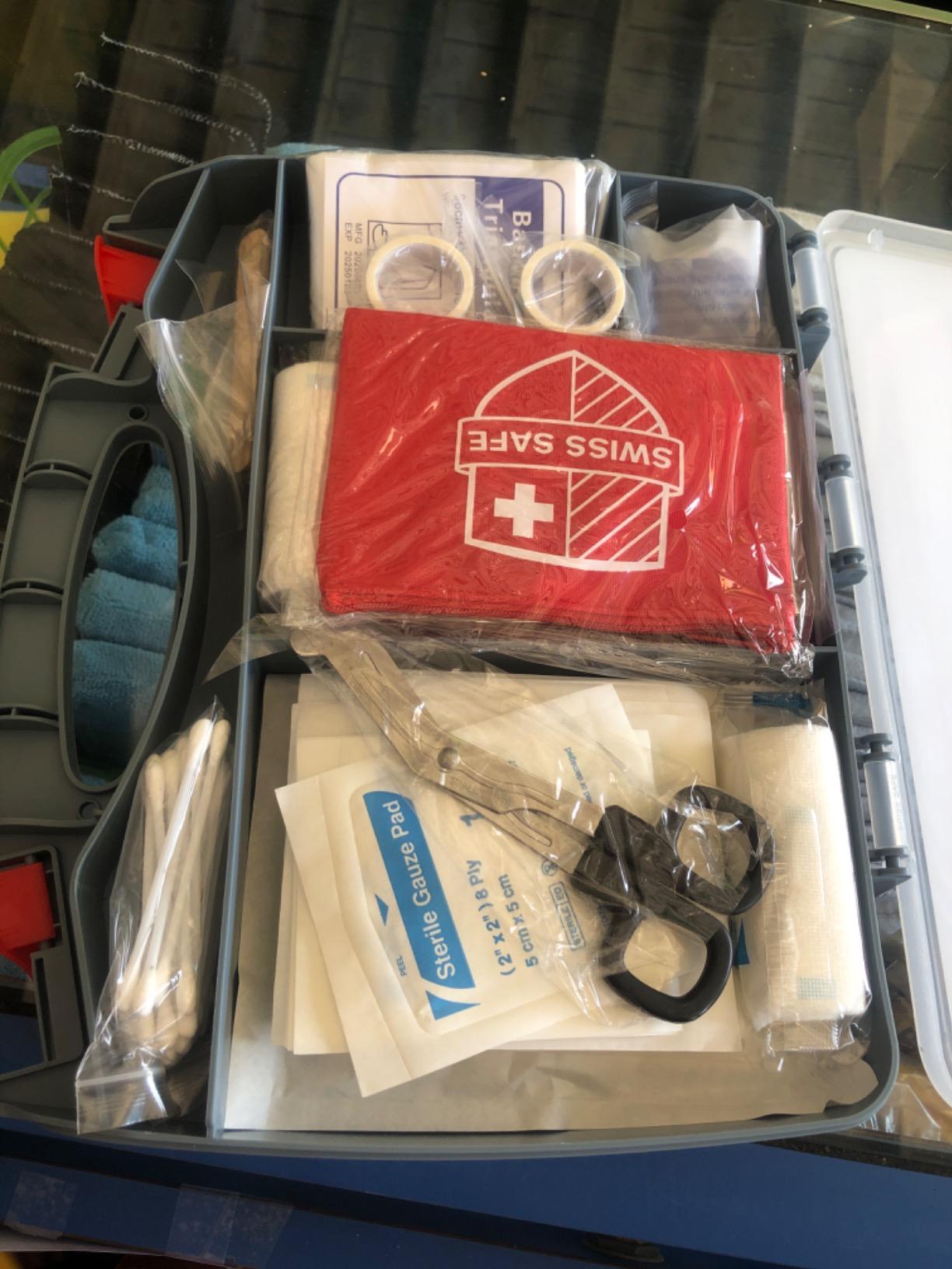 Swiss Safe 2-in-1 First Aid Kit for Car, Travel and Home, 348 Pieces, Large Hardcase with Bonus Mini Kit for Medical Emergency, Survival and Camping customer photo 2