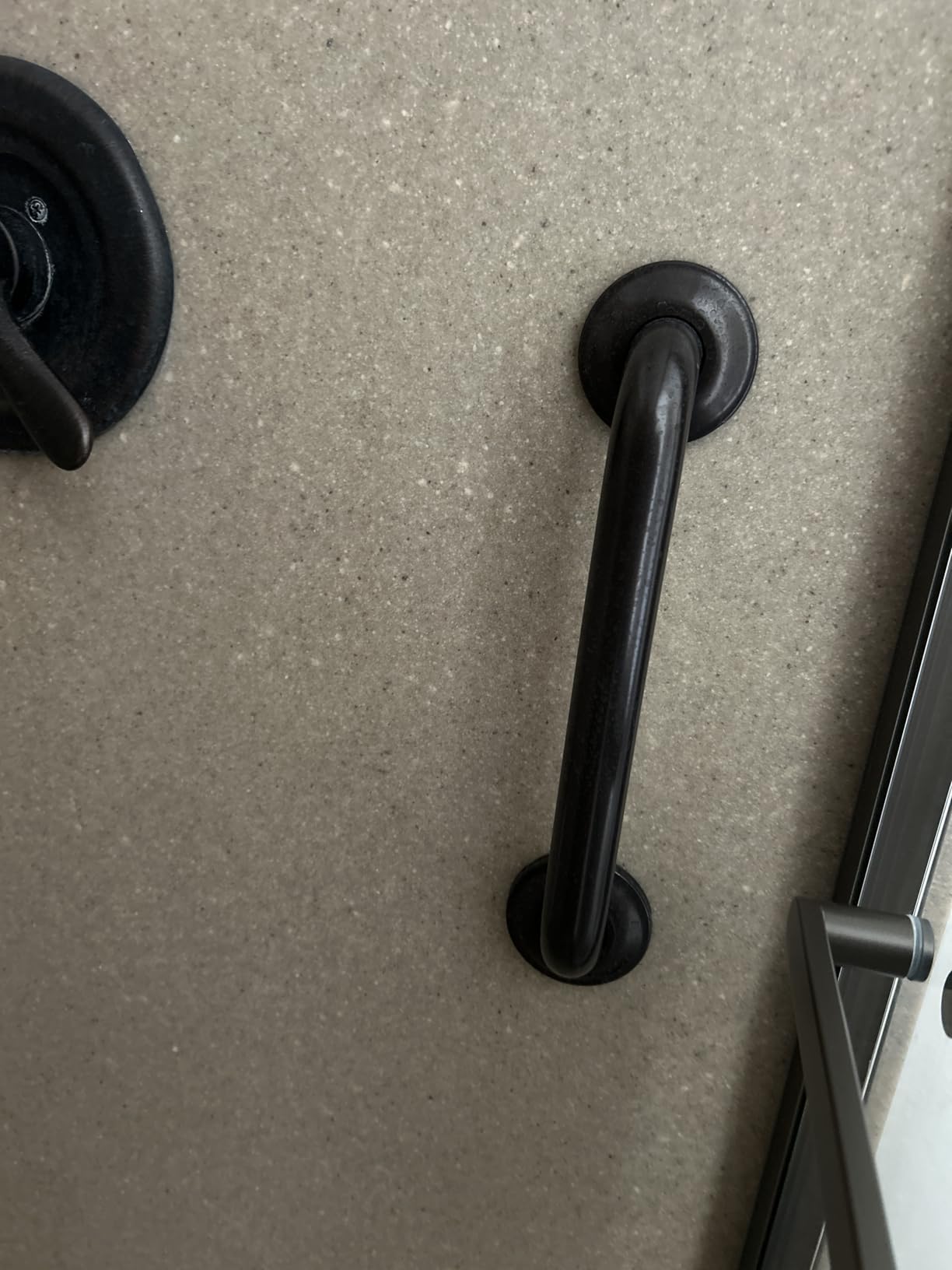 Vive Grab Bar for Showers - Bathroom Antislip Handrail for Seniors, Elderly Assistance Product, Heavy Duty Shower Handles, Handicap Grab Bars, Stainless Steel, Multipurpose, 440 lbs (Dark Bronze) customer photo 2