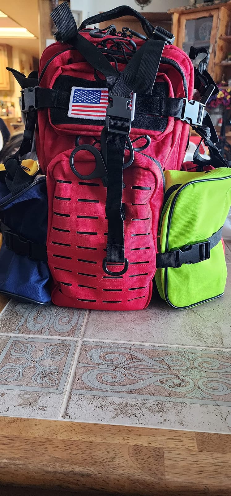 Lightning X Stocked EMS/EMT Trauma & Bleeding First Aid Responder Medical Backpack + Kit (Red) customer photo 1