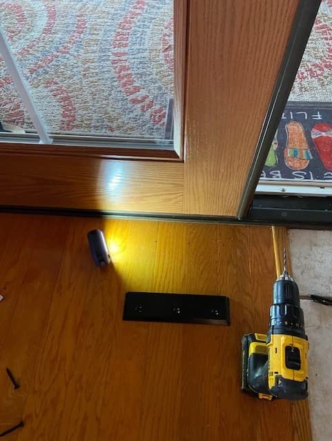 Security Lock Door Brace Security Barricade House Double Safety Security Protection for blemished Door, Standard Doors, French Doors and Barricade All Your Doors - Dark Bronze. customer photo 2