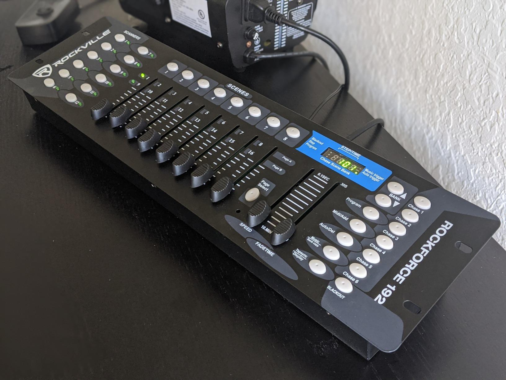Rockville ROCKFORCE 192-Channel DMX Lighting Controller, Sound-Activated, Programmable Scenes, LED Display, for DJs and Live Events customer photo 1