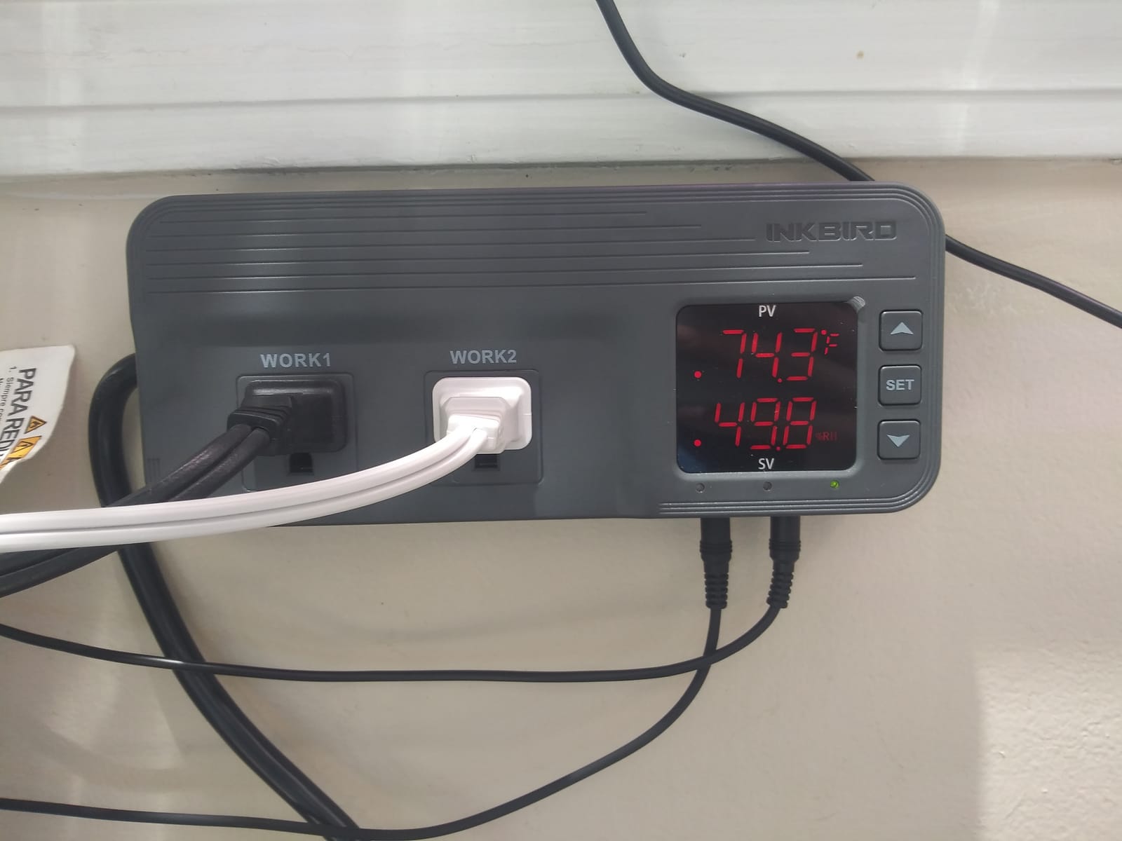 Inkbird Temperature and Humidity Controller ITC-608T Pre-Wired Dual Stage Thermostat 120VAC 15A 1800W ETL Listed Mushroom Greenhouse Homebrew customer photo 1