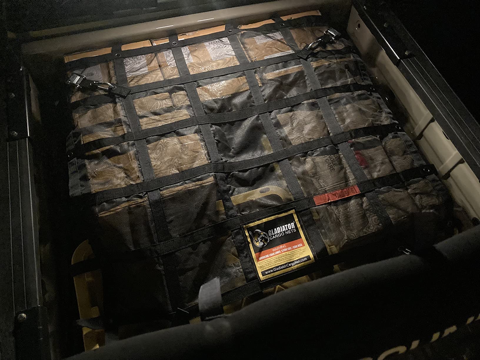 Gladiator Cargo Nets - Heavy Duty Trailer Cargo Net - (SUT-100) - 7.3' x 9.3' (for 5x8 ft Trailers) customer photo 2