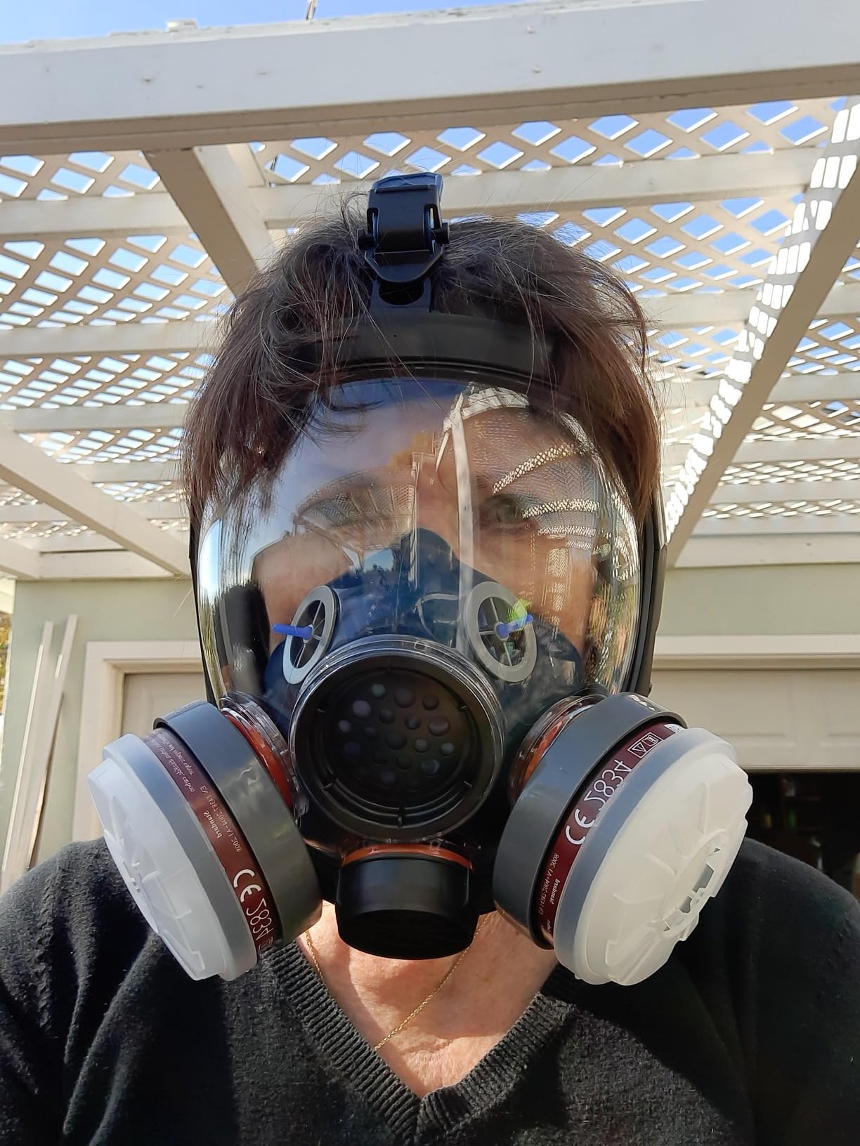 Parcil Distribution Full Face Respirator Mask - Air Purifying, Organic Vapor & Particulate - Industrial Use - CE Tested customer photo 1