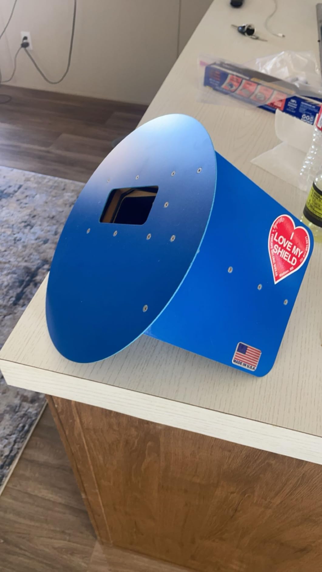 Wendy's Pancake Welding Hood Helmet w/Strap - Right Handed - Blue customer photo 1