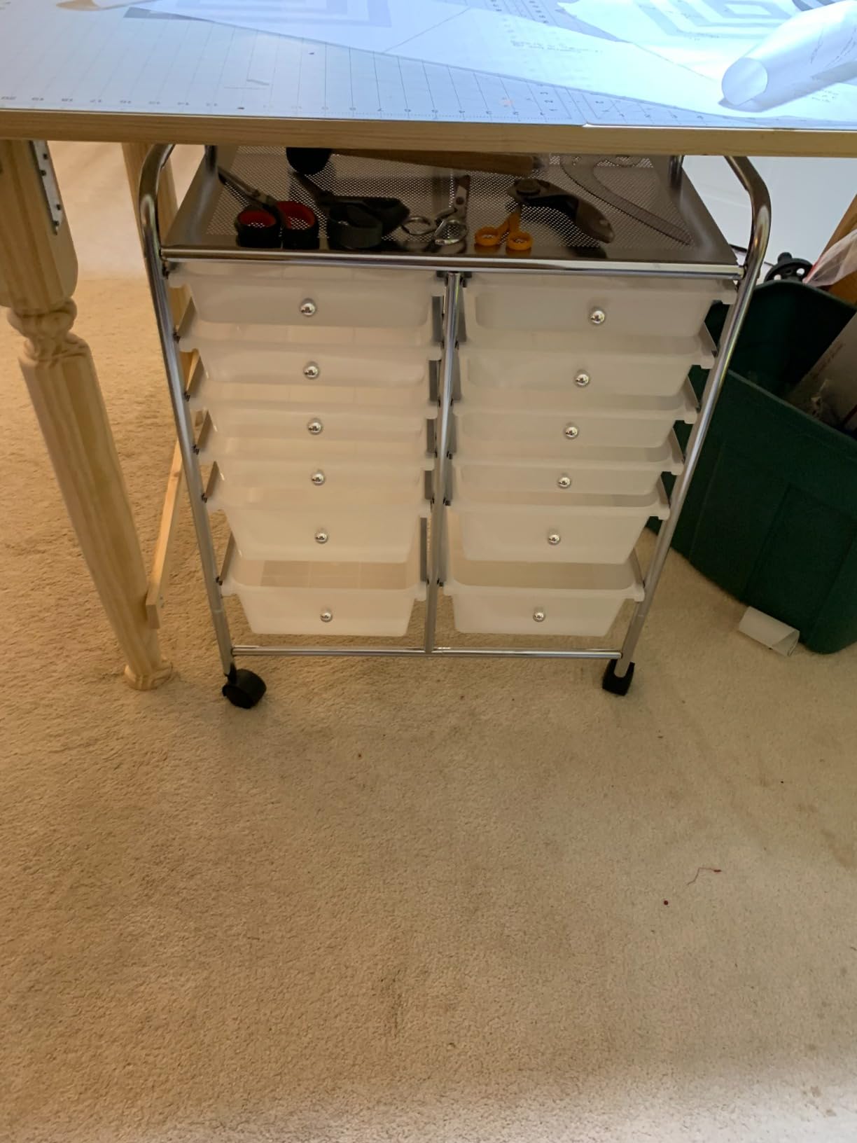 Simple Houseware Utility Cart with 12 Drawers Rolling Storage Art Craft Organizer on Wheels customer photo 2