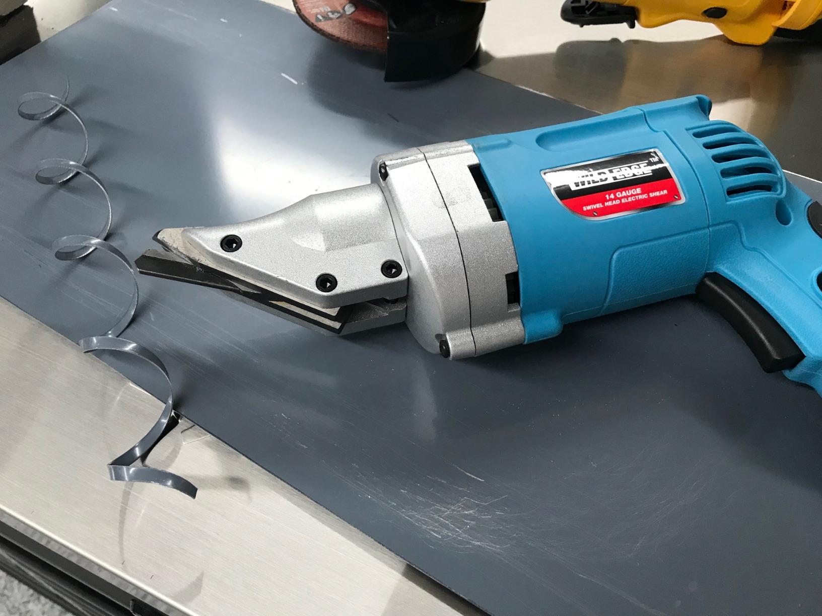 Electric Metal Shear, 14 Gauge 5.0 Amp Variable Speed Swivel Head Heavy Duty Sheet Metal Cutter customer photo 2