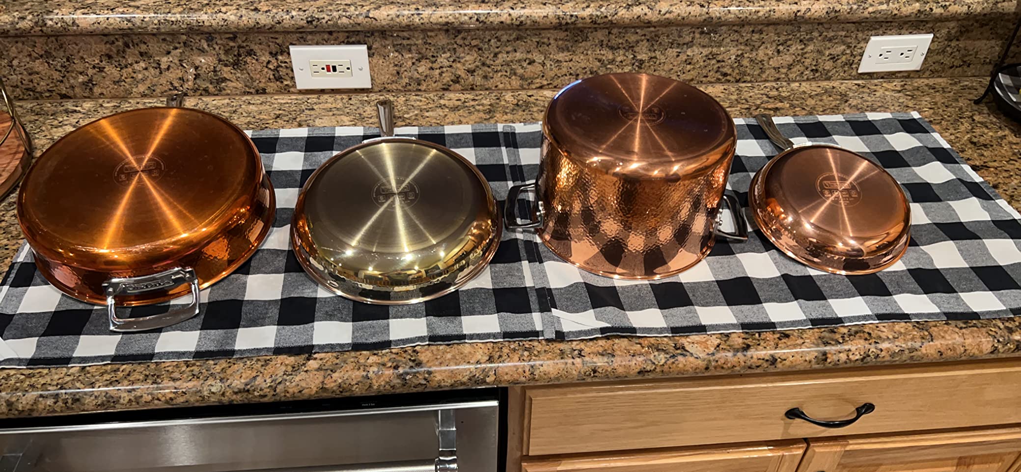 Viking 3-Ply 10-Piece Hammered Copper Pots and Pans Set with Glass Lids customer photo 2