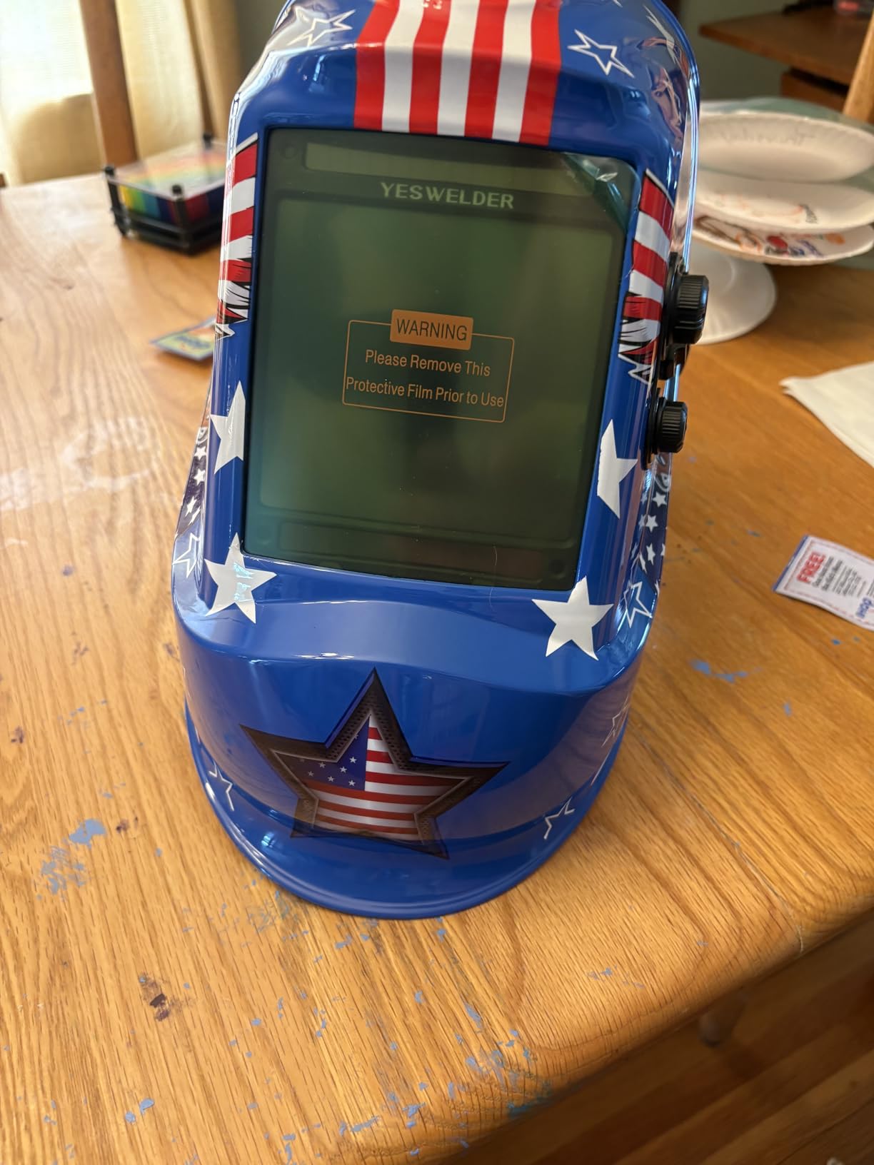 YESWELDER Auto Darkening Welding Helmet, Large View, LYG-M800H customer photo 2
