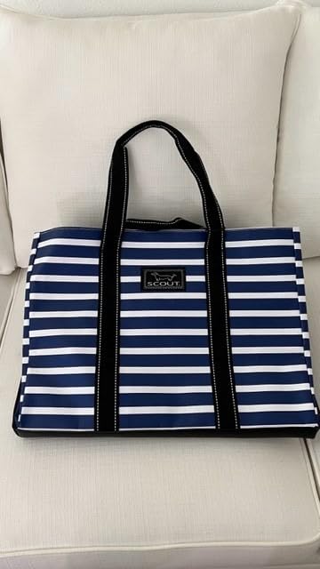 SCOUT Original Deano Tote - Durable Lightweight Open Top Beach, Pool & Lake Bag, Inside Zip Pocket, Folds Flat | Durable everyday carry perfect for the beach, pool, and lake. Features an inside zip pocket and folds flat for storage. customer photo 1