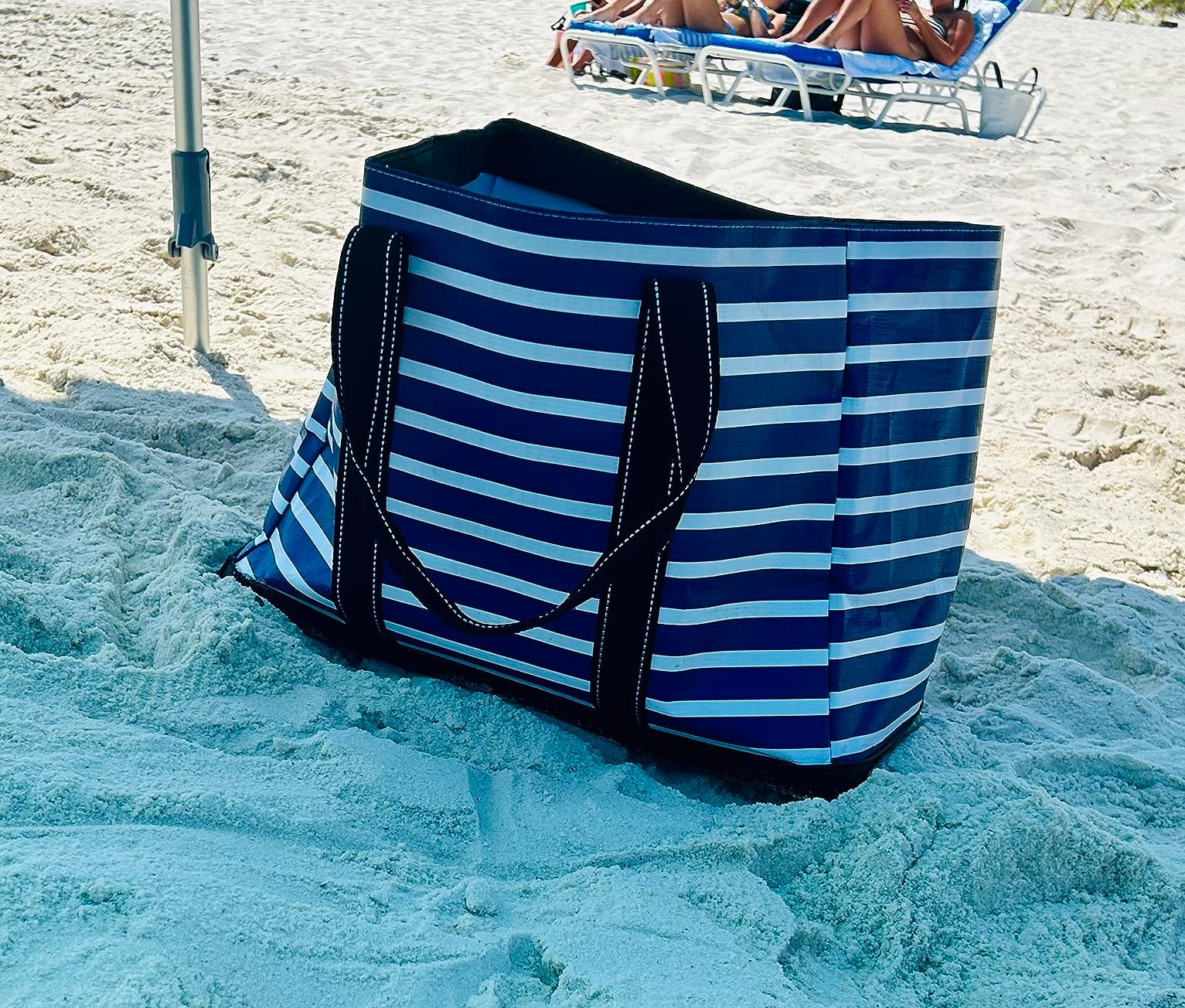 SCOUT Original Deano Tote - Durable Lightweight Open Top Beach, Pool & Lake Bag, Inside Zip Pocket, Folds Flat | Durable everyday carry perfect for the beach, pool, and lake. Features an inside zip pocket and folds flat for storage. customer photo 2