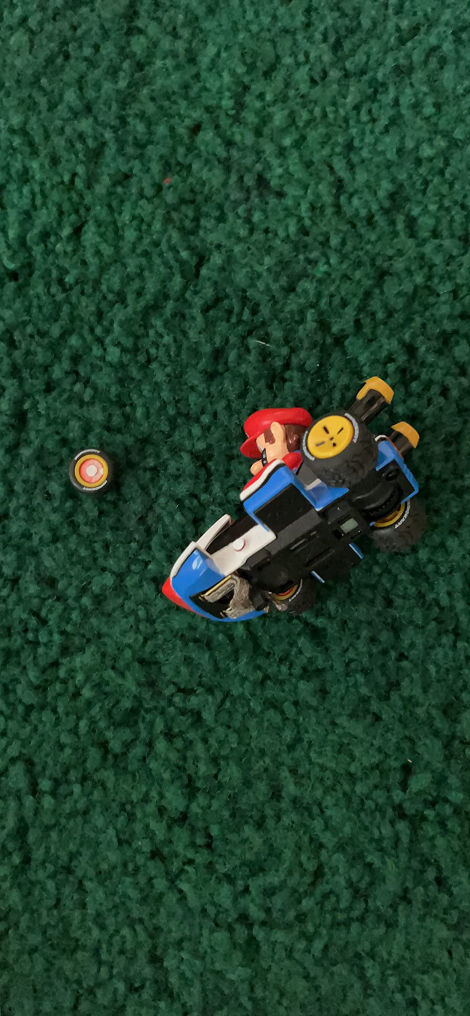 Carrera GO Mario Kart Slot Car Race Track Set - Battery Powered (Ages 5+) | Battery-powered slot car track, Mario Kart toy for kids 5+, includes Mario & Luigi cars, jump ramp, 14.1-ft track customer photo 2