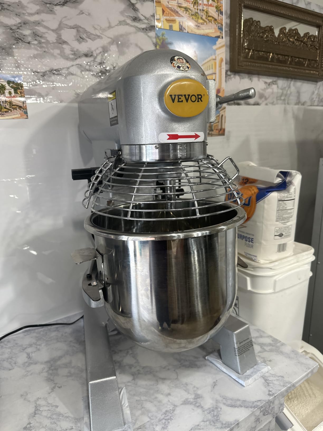 Happybuy 15Qt Commercial Food Mixer Timing Function 600W Commercial Mixer for Bakery Pizzeria Restaurant Kitchen, Stainless Steel Bowl Heavy Duty Stand Mixers with 3 Speeds, Dough Hooks Whisk Beater customer photo 2