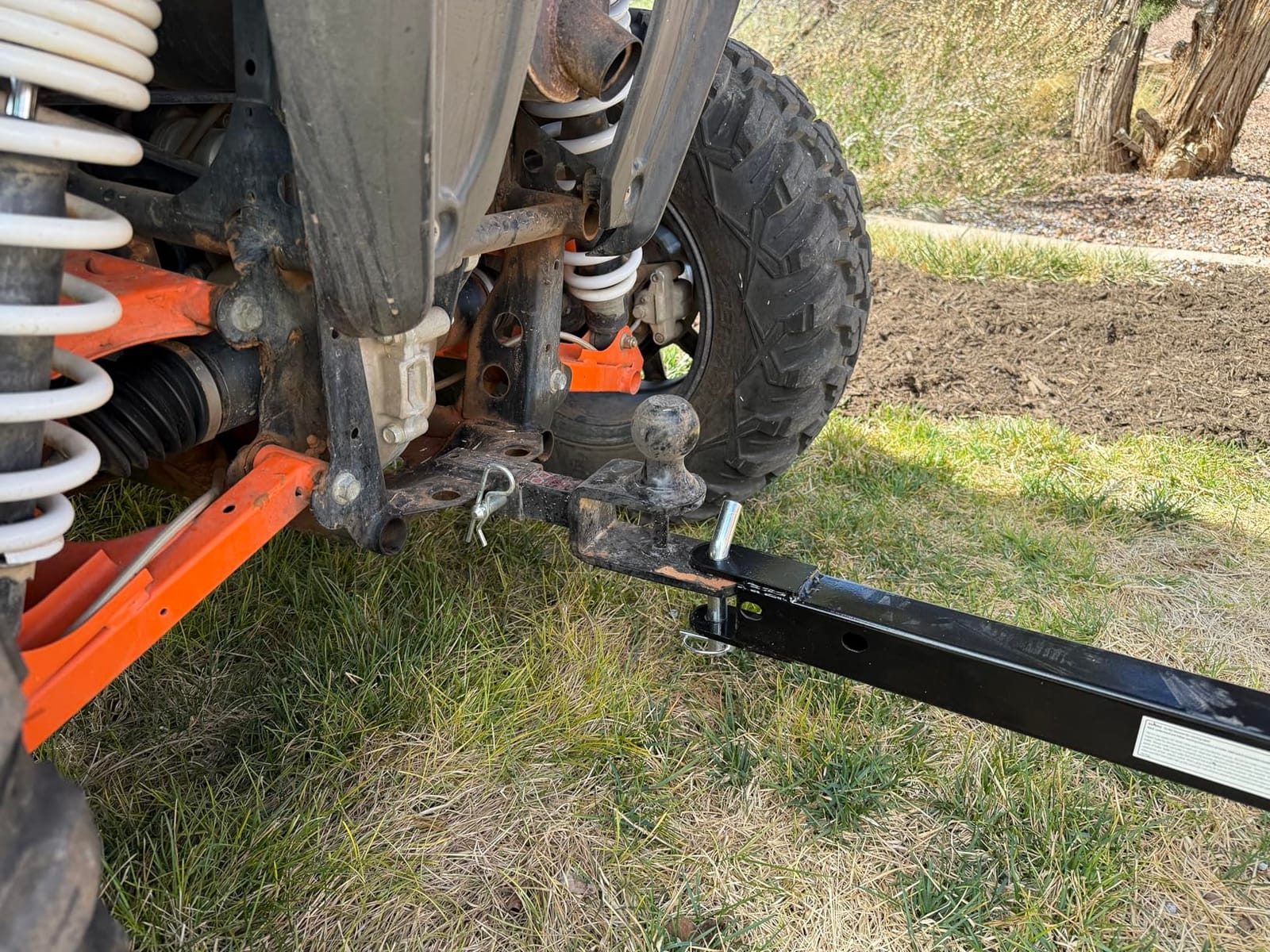 Impact IMPLEMENTS 1500lb ATV/UTV/Tractor Trailer with Solid Steel Floor, Aggressive Tires, & Pivoting Tongue. Great for Agricultural Use & Land Management. Designed and Trademarked in The USA! customer photo 2
