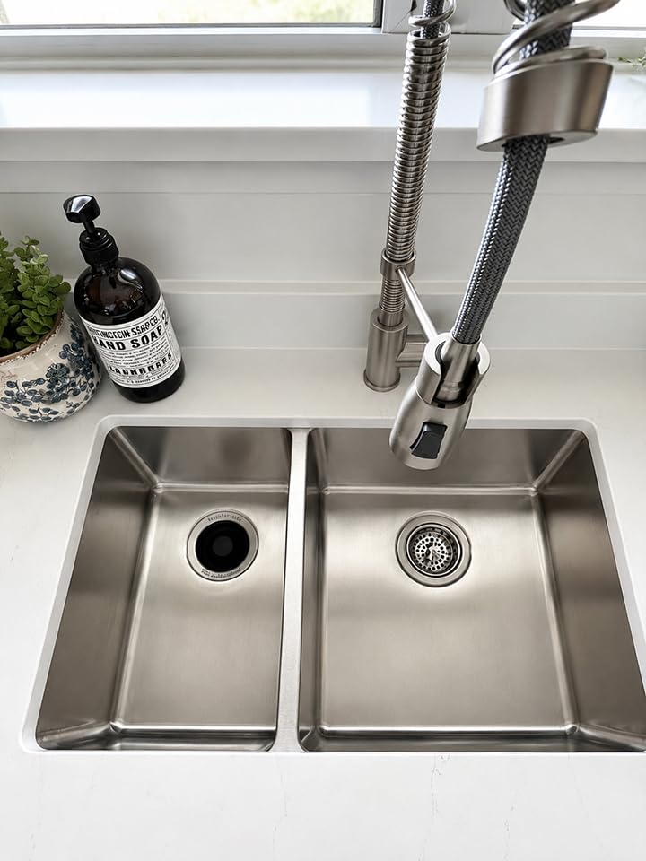 Ruvati 32-in 16-Gauge 30/70 Undermount Double Bowl Kitchen Sink - RVM5307 customer photo 1