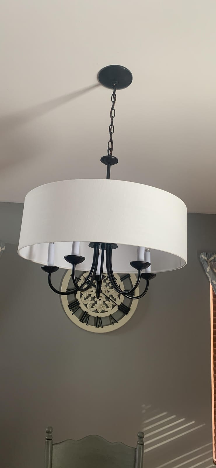 Progress Lighting Drum Shade 5-Light Chandelier, Matte Black customer photo 1