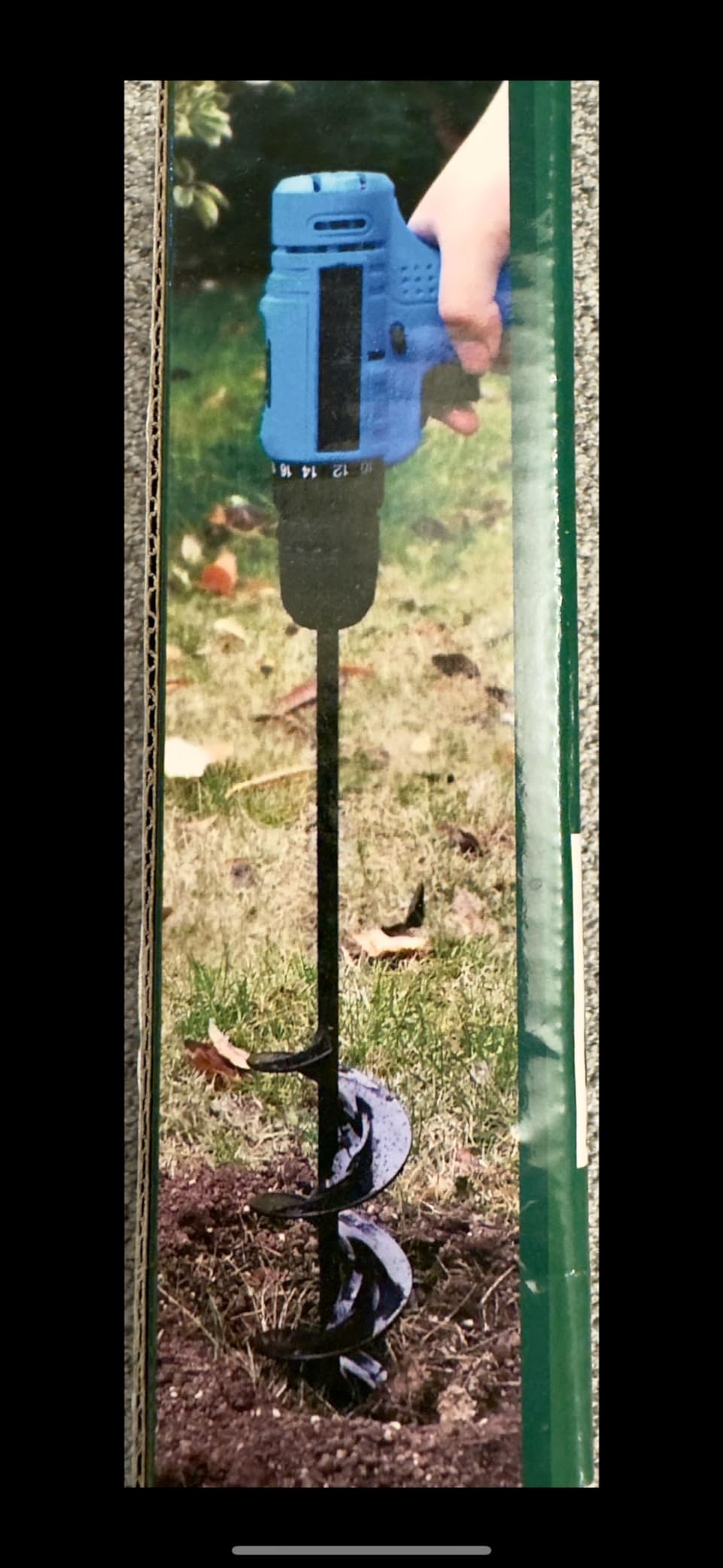 TCBWFY Auger Drill Bit for Planting 1.6x16.5inch Extended Length Garden Auger Spiral Drill Bit for Planting Bulbs Flowers, Post Hole Digger for 3/8