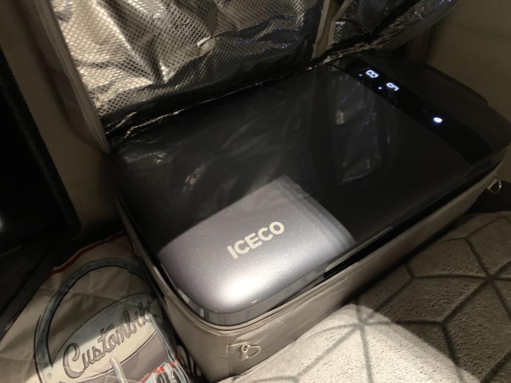 ICECO GO20 Dual Zone 12V Refrigerator, Portable Fridge Freezer with SECOP Compressor, DC 12/24V, AC 100-240V, 0℉ to 50℉, Electric Cooler for Truck, RV, SUV, Outdoor, Driving, 21 Quart, Gray customer photo 2
