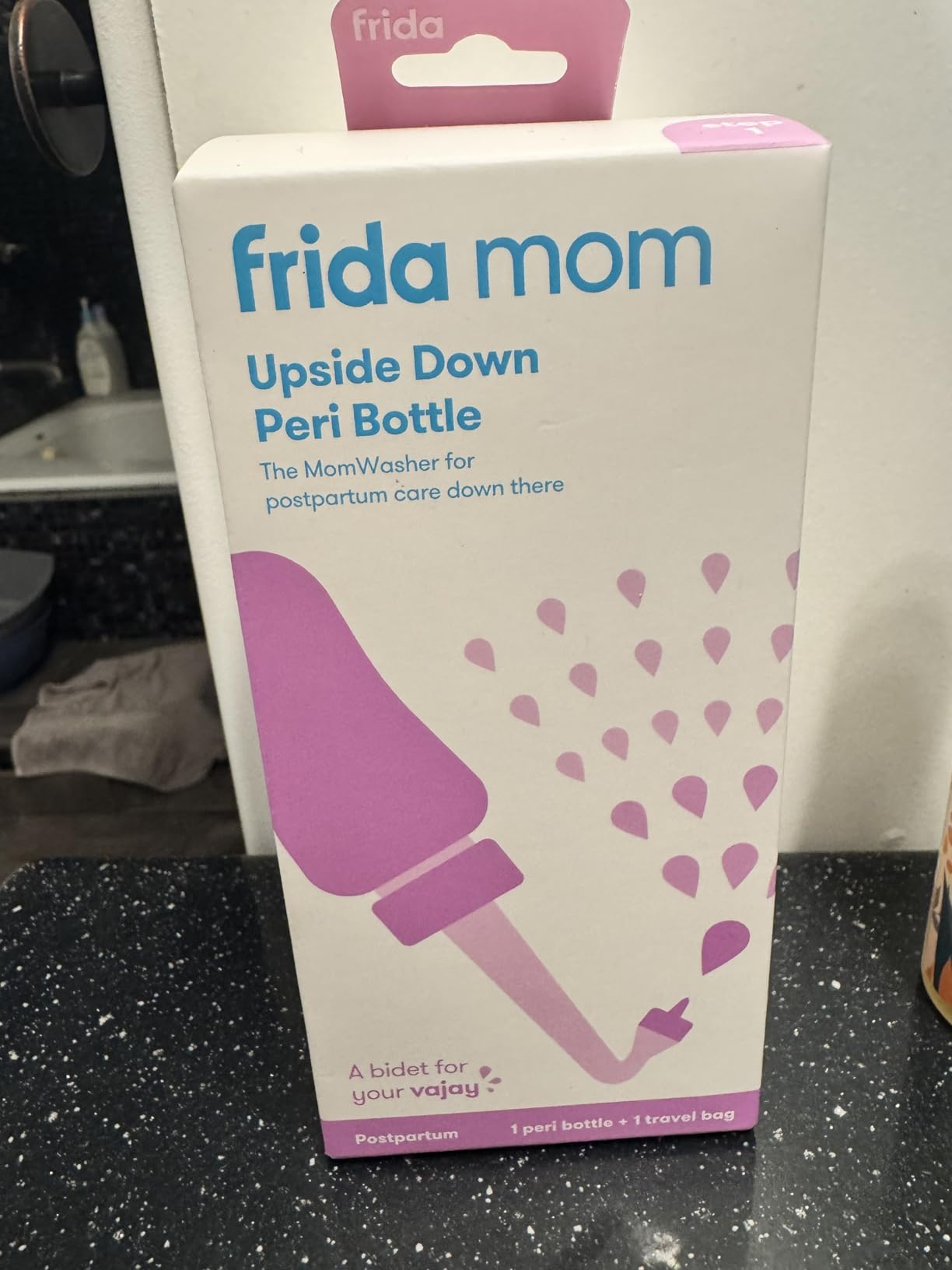 Frida Mom Upside Down Peri Bottle for Postpartum Care, Portable Bidet Perineal Cleansing and Recovery for New Mom, The Original Fridababy MomWasher customer photo 2