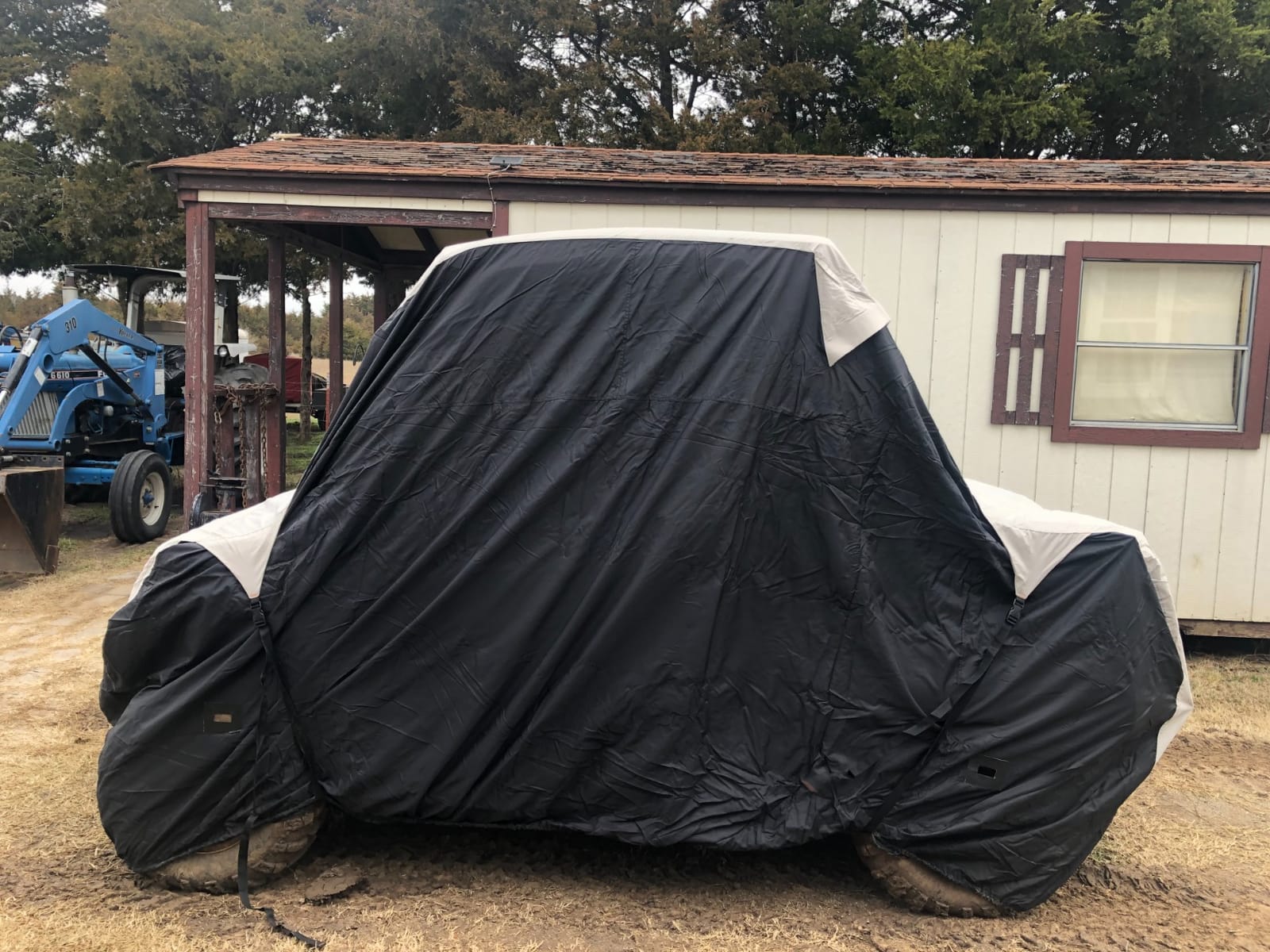 AllGuard Weatherproof Max UTV Cover, Heavy Duty 600D Marine Grade Polyester, Protects from Rain, Snow, Sun, UV & More - Gray/Black (Fits Length: 150