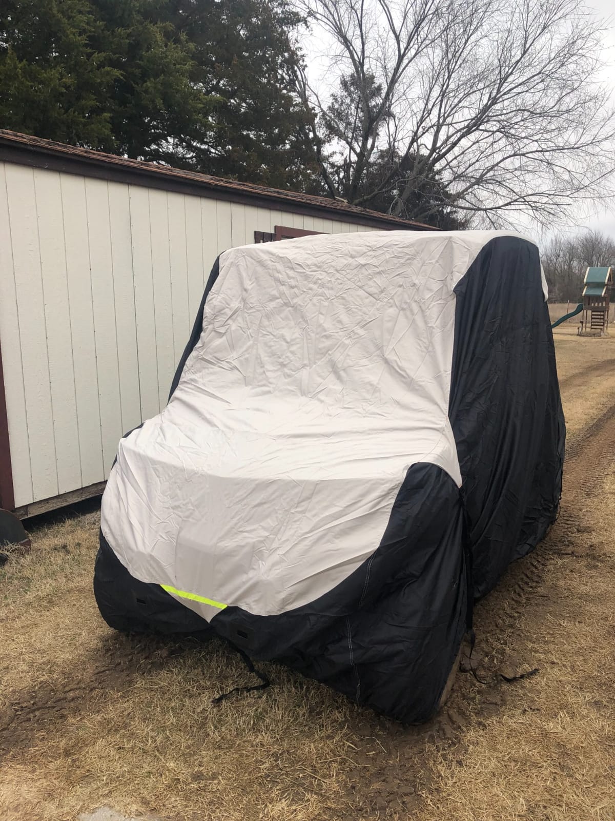 AllGuard Weatherproof Max UTV Cover, Heavy Duty 600D Marine Grade Polyester, Protects from Rain, Snow, Sun, UV & More - Gray/Black (Fits Length: 150