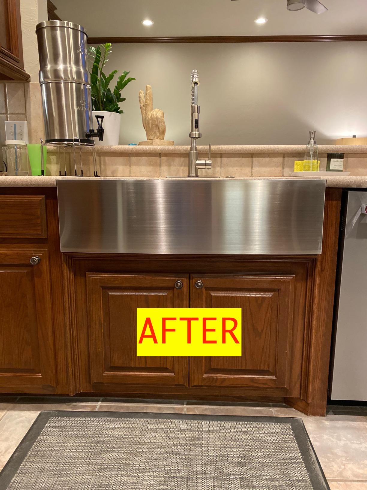 Sarlai 33 Farm Sink Stainless Steel - 33 x 22 Inch Farmhouse Kitchen Sink Ledge Workstation Apron Front Single Bowl 16 Gauge Stainless Steel Luxury Kitchen Farmer Sinks Basin customer photo 2