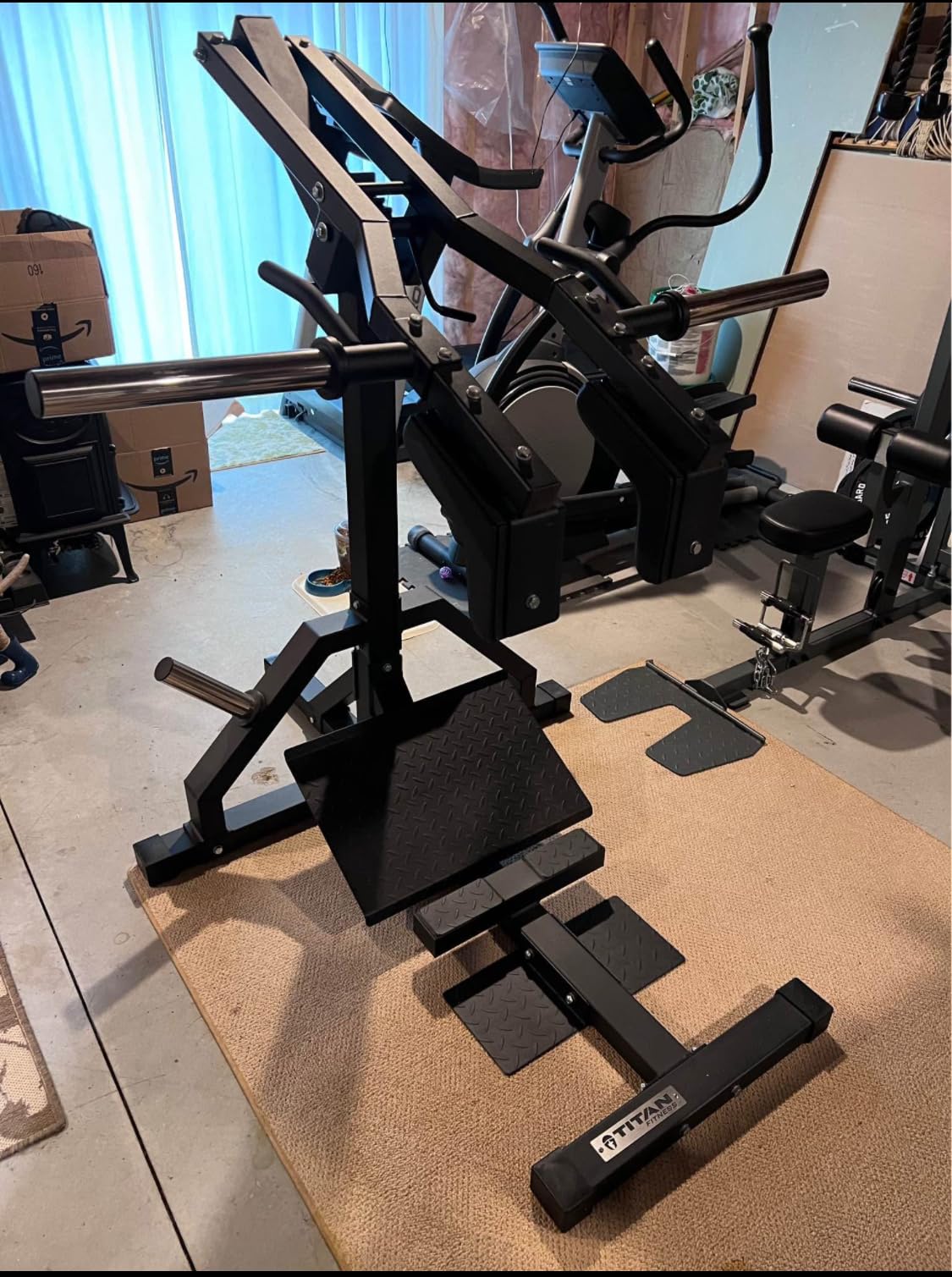 Titan Fitness Leverage Squat Machine, Calf Raise Machine, Hack Squat Machine & Leg Press Machine for Lower Body Training, Rated 1,000 LB, for Glutes, Hamstrings, Quadriceps, Calves & Thighs customer photo 2