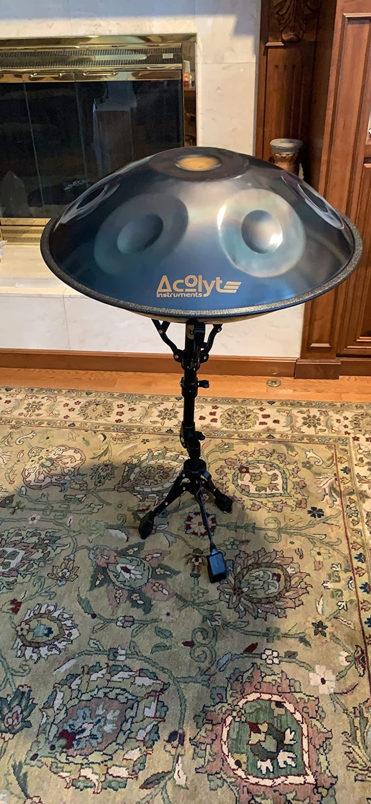 Meinl Sonic Energy Handpan Drum Stand with Tripod Base, Black Plated Steel - Securely Holds Your Instrument - NOT Made in China - Height & Angle Adjustable, 2-Year Warranty (HPS-S) customer photo 1