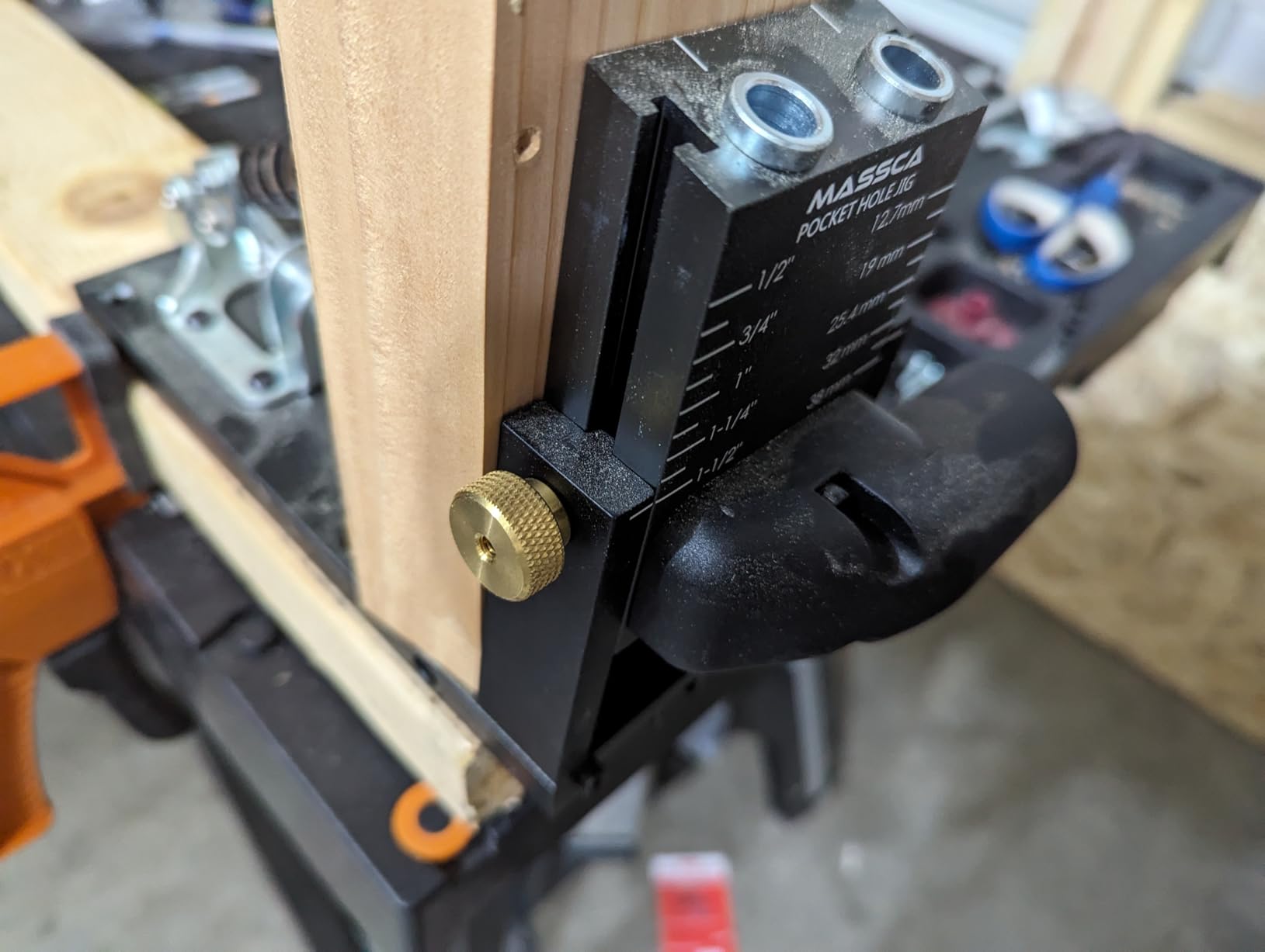 Massca Aluminum Pocket Hole Jig System Pro M2 Adjustable & Easy to Use Joinery Woodworking Tool For DIY Carpentry Projects customer photo 1