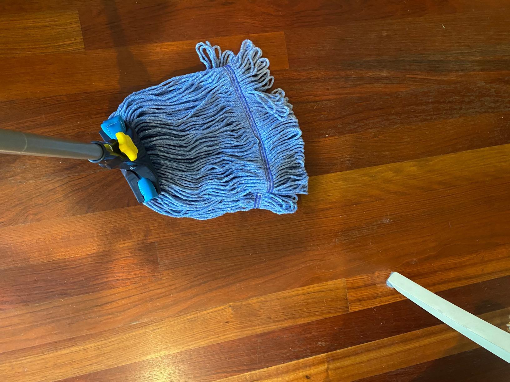 Yocada Looped-End String Wet Mop Heavy Duty Cotton Mop 55.1 inch | Commercial Industrial Grade Telescopic Iron Pole Jaw Clamp Floor Cleaning customer photo 2
