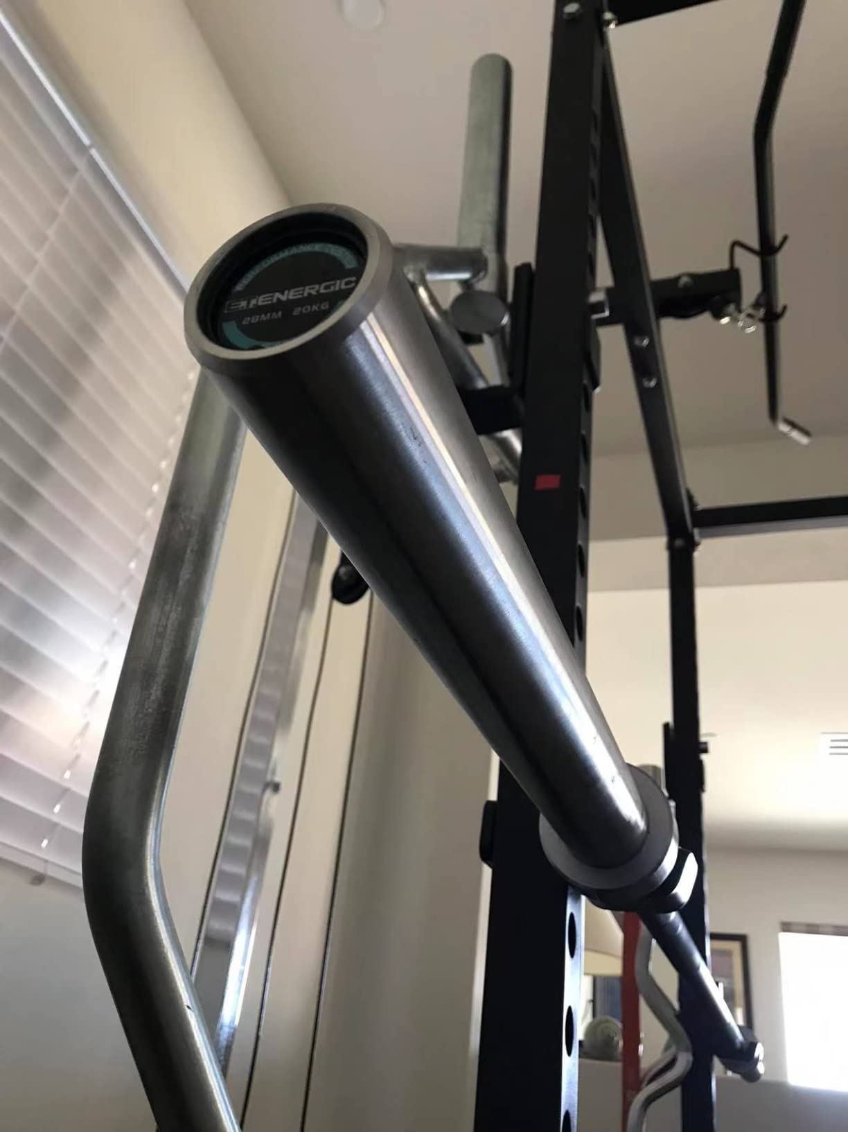 7FT Alloy Steel Olympic Barbell, 1500LB 45LB | 205,000 PSI alloy steel bar with 8 needle bearings, bushings, 1.2mm knurling, hard chrome finish customer photo 1