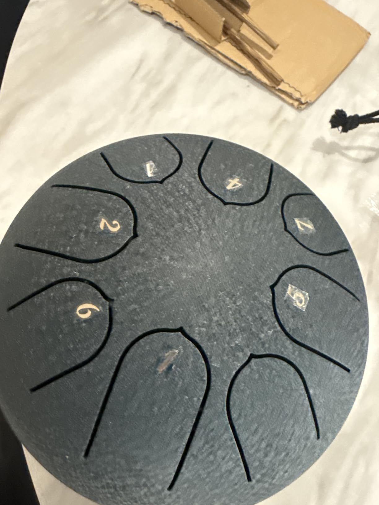 Steel Tongue Drum 6 Inch 8 Notes Musical Instrument, Rain Drum Style Gift | Adults & Beginners Percussion for Music Education, Calming, Relaxation, Meditation (Malachite) customer photo 2
