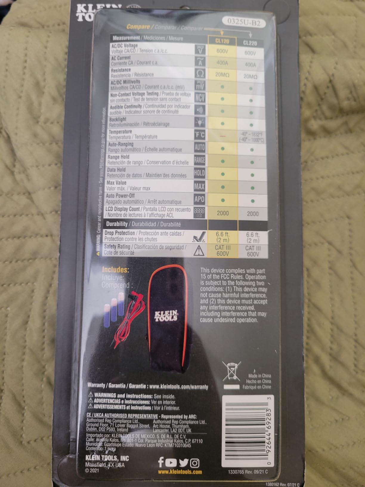 Klein Tools CL120 Digital Clamp Meter, Auto-Ranging 400 Amp AC customer photo 1