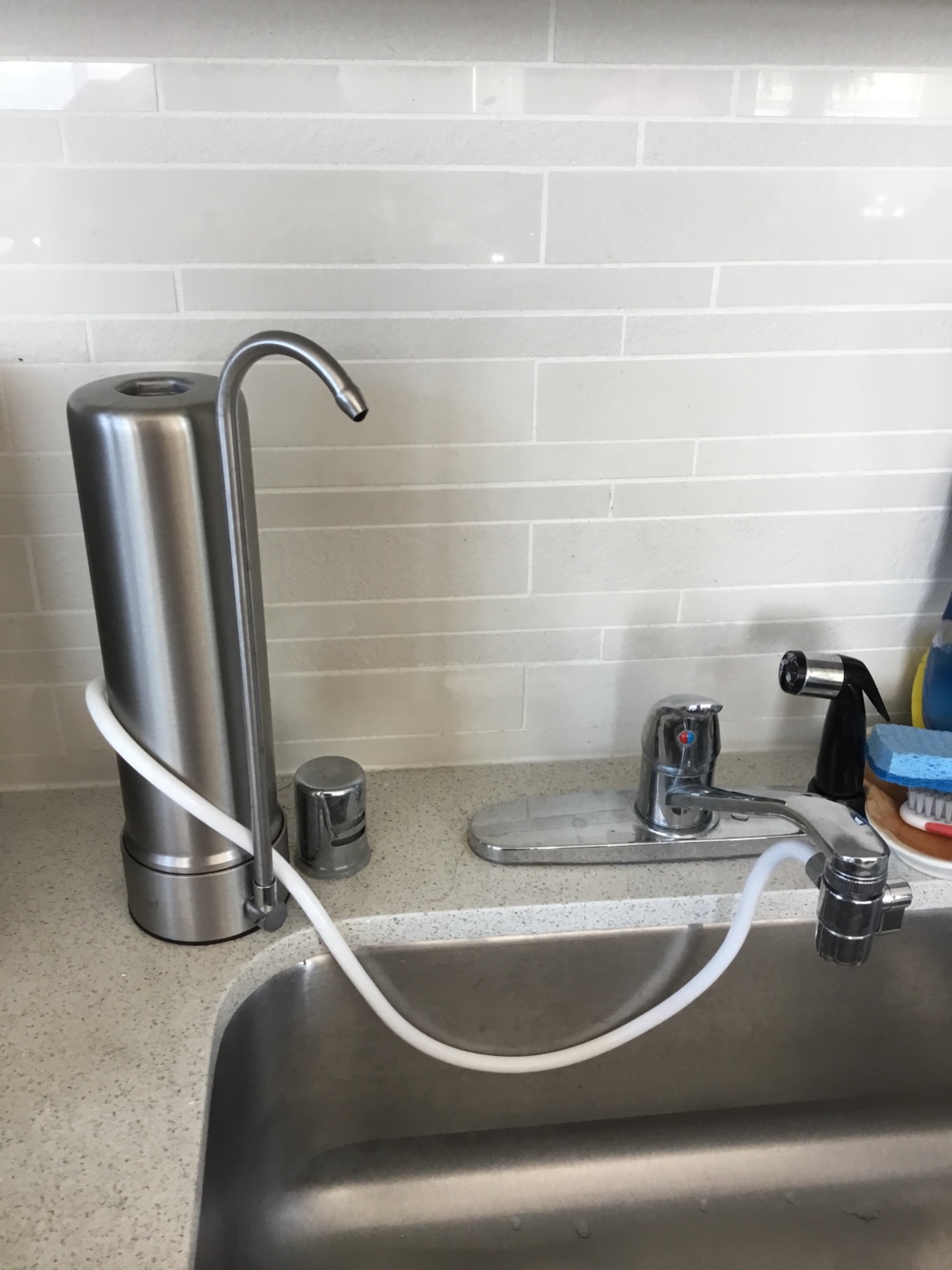 Waterdrop CTF-01 Water Filter for Sink Faucet, 5-Stage Stainless Steel, NSF/ANSI 42 Certified Countertop Water Filter System, 8000 Gallons customer photo 1