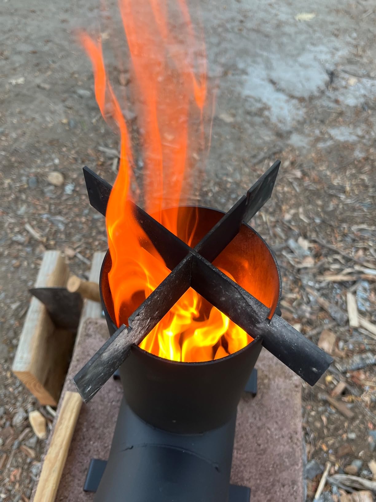 Stanbroil Portable Rocket Stove Cooking Ovens, Wood Burning Stove for Outdoor Cooking, Backyard, Camp Cooking and Off-Grid customer photo 1