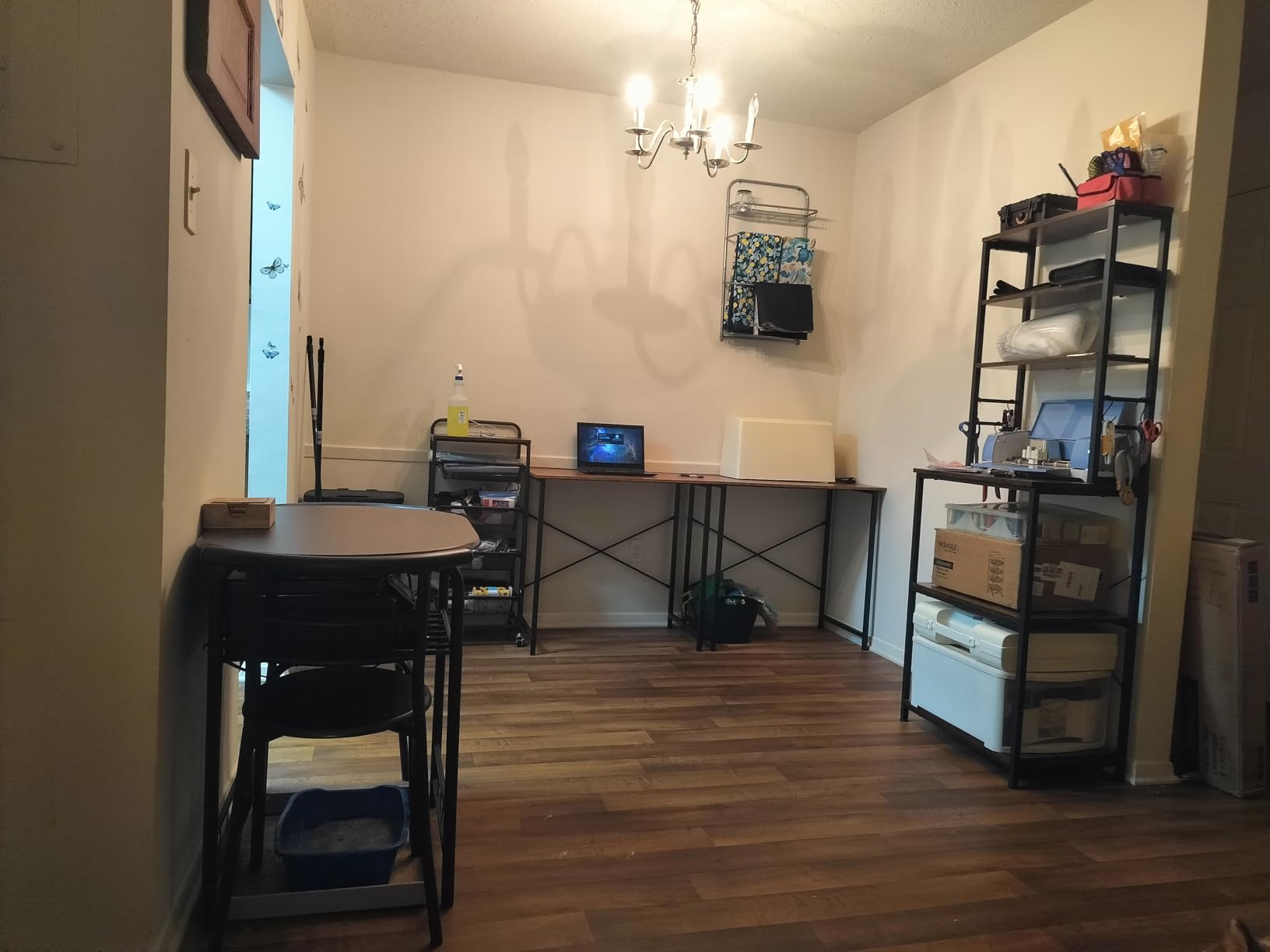 VASAGLE Coffee Bar, 31.5 Inches Baker's Rack for Kitchen with Storage, 6-Tier Kitchen Shelves with 6 Hooks, Microwave Stand, Industrial, Rustic Brown and Ink Black customer photo 2
