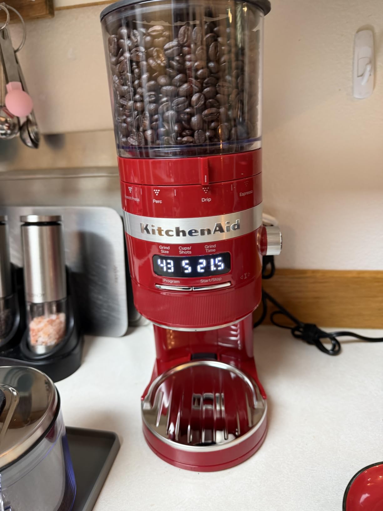 KitchenAid Burr Coffee Grinder, KCG8433, Empire Red customer photo 2