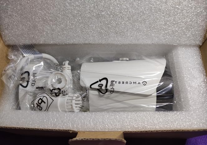 Amcrest 5MP Outdoor POE Camera 2592 x 1944p Bullet IP Security Camera, IP67, 132° Viewing Angle, Human & Vehicle Detection, Tripwire & Intrusion, 5-Megapixel, IP5M-B1186EW-AI-V3 (White) customer photo 2
