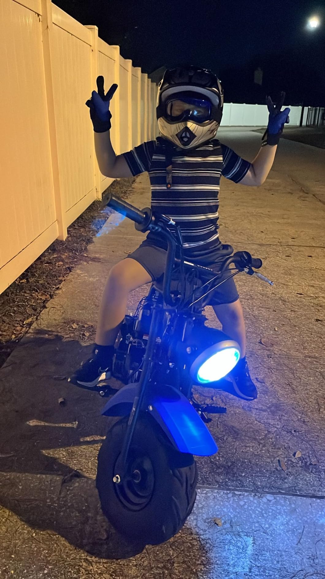 XtremepowerUS Mini Bike 4-Stroke Gas Powered Off Road Trail Bike Dirt Mini Motorcycle Ride on 99cc 3.5HP Blue (Red) customer photo 2