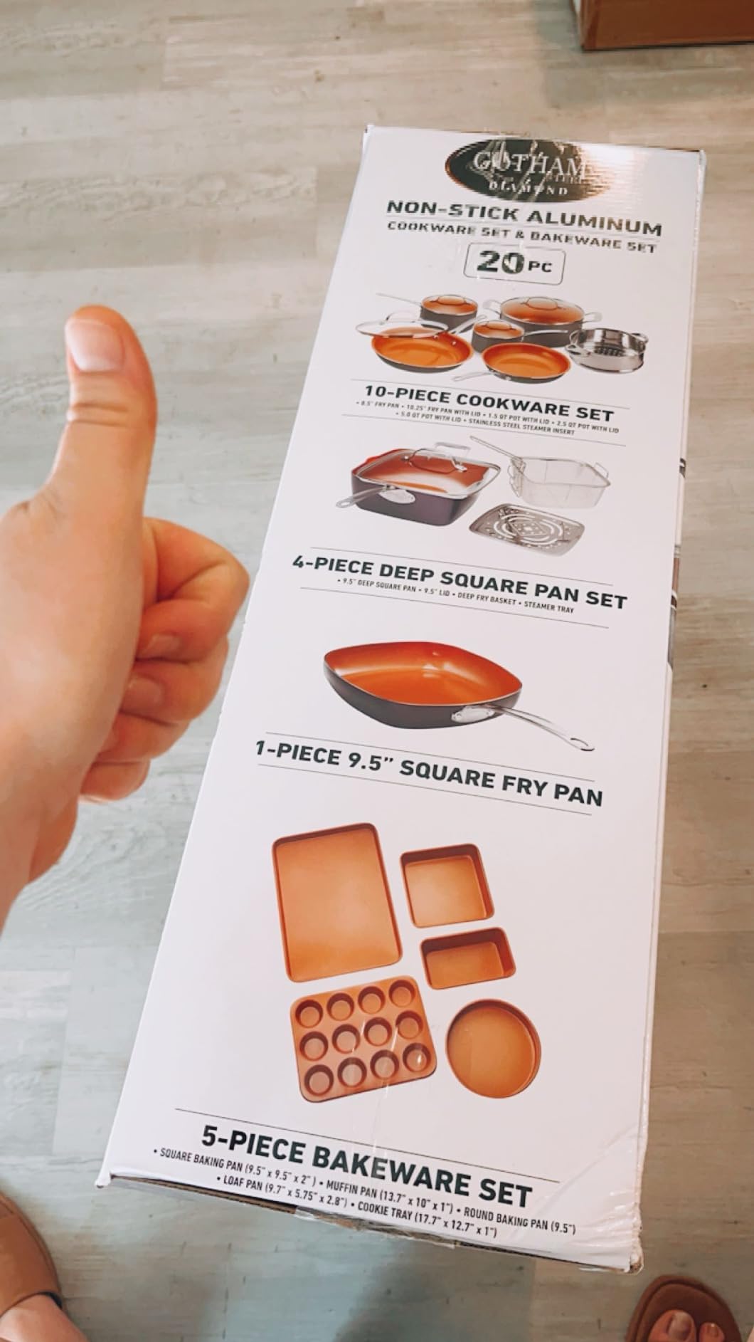 Gotham Steel 12-Piece Ceramic Nonstick Copper Cookware Set with Steamer customer photo 2