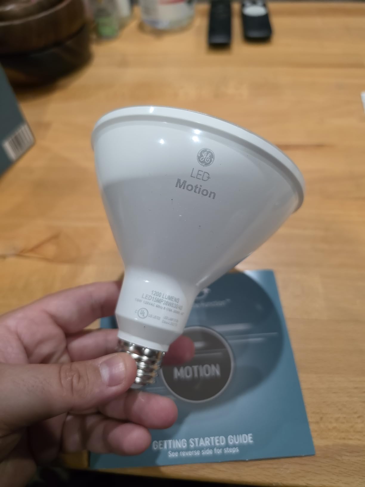 GE LED+ PAR38 Motion Sensor Outdoor Flood Light Bulbs, 15W, 2 Pack customer photo 1
