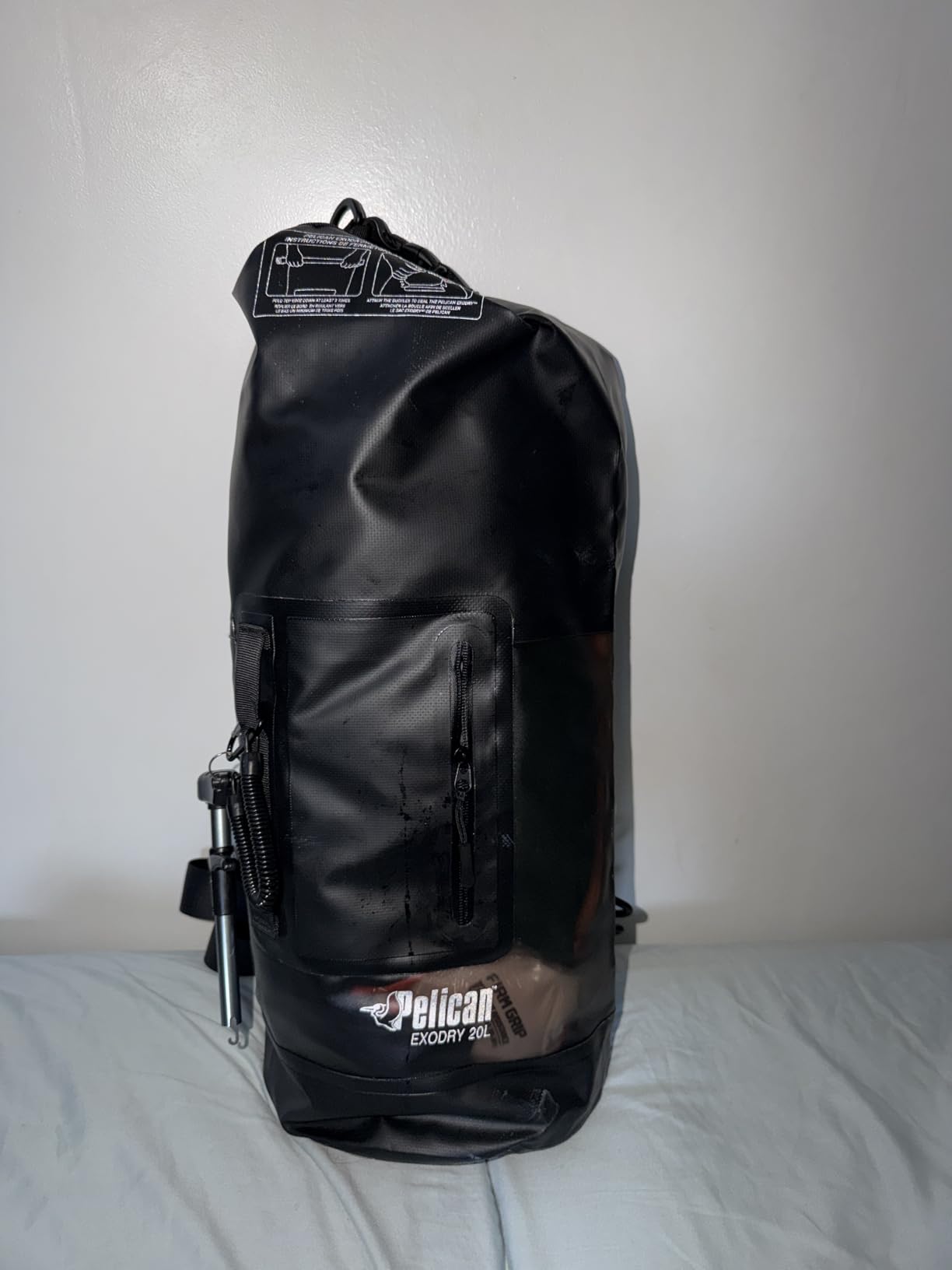 Pelican ExoDry 10L Small Drybag - Waterproof - Shoulder Strap - Thick & Lightweight - Roll Top Dry Compression - Keeps Gear Dry for Kayaking, Beach, Rafting and Fishing - Black customer photo 2