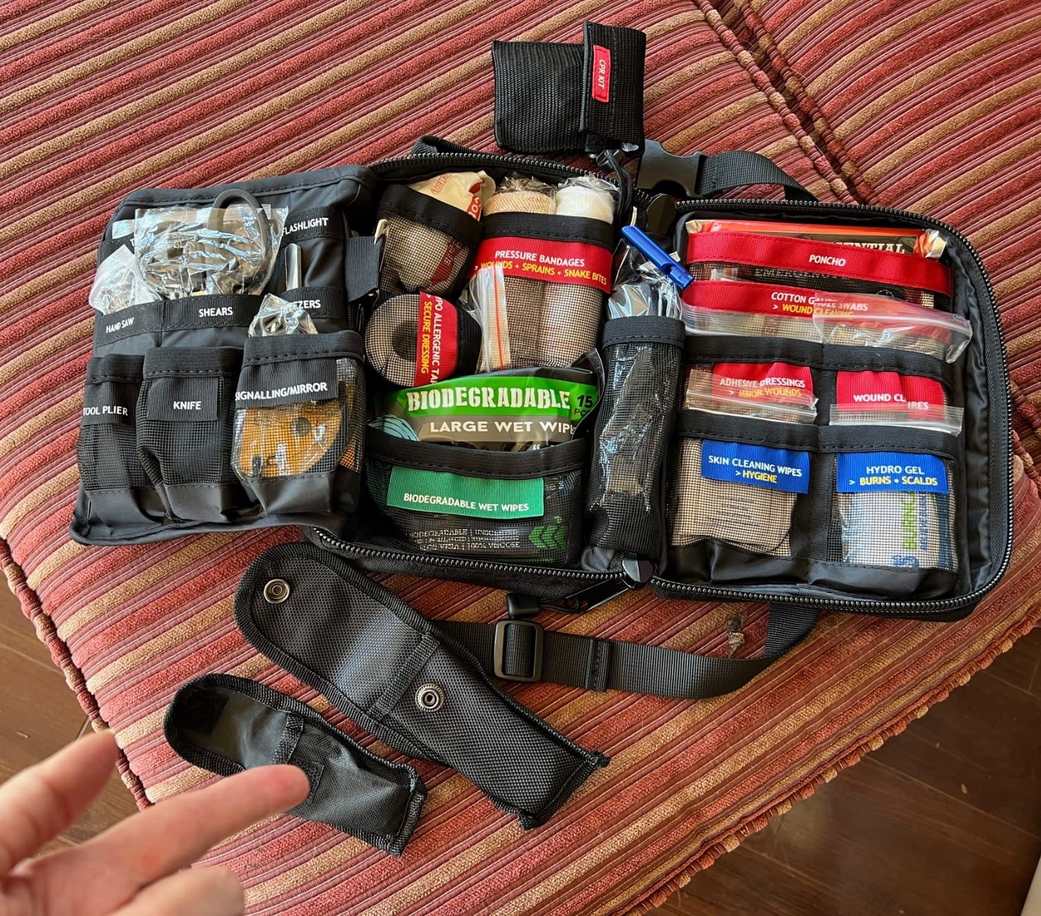 Surviveware 119 Pcs Comprehensive Premium Survival First Aid Kit - Medical Emergency Kit for Travel Camping Gear, Home Essentials & Outdoor Emergencies - HSA & FSA Eligible Survival Kit customer photo 2