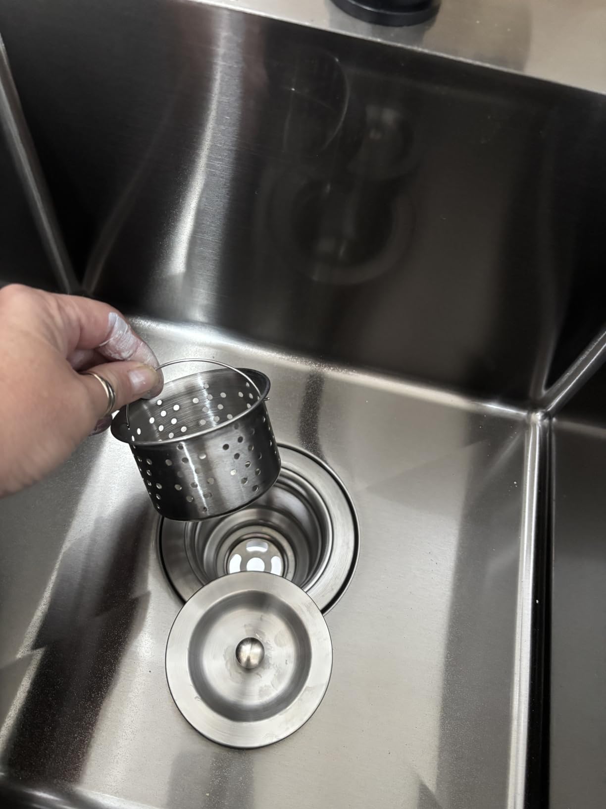 33x22 Inch Black Drop In Kitchen Sink - VAPSINT 33 Inch Top Mount Single Bowl 9 Inch Deep Handmade Workstation Sink in Gunmetal Stainless Steel with Cutting Board & Strainer customer photo 1