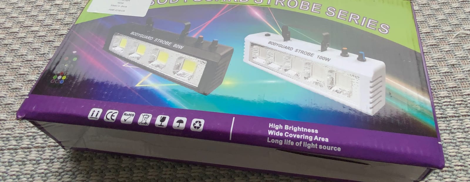 Strobe Stage Lights Sound Activated, 100W RGB LED Strobe Light, Halloween Light Effect with Remote Control, Professional DJ Party Lights for Banquet Host customer photo 2